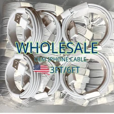 WHOLESALE 3Ft 6Ft USB Cable For Apple iPhone 14 13 12 11 8 7 6 5 XS Charger Cord