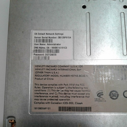 Administrador integrado HP BLADESYSTEM con KVM HSTNS-BC32-N 459626-001 - Imagen 2 de 3