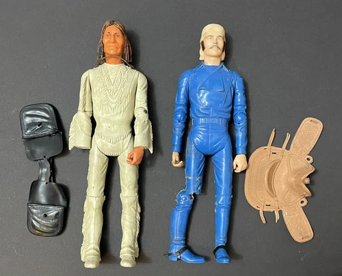 Vintage Marx Jonny West Best Of The West Geronimo &  General Custer Figures