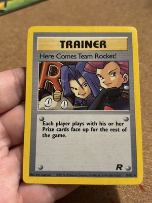 Here Comes Team Rocket 15/82 Holo Rare Pokemon Karte Englisch schlecht schwer bespielt