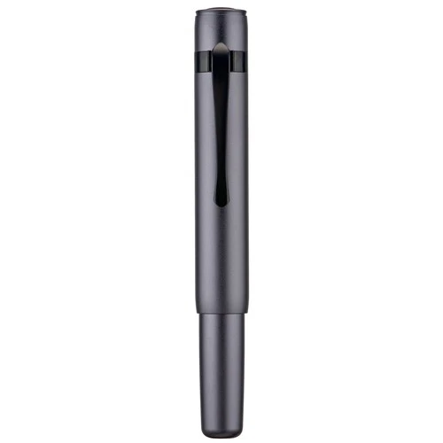 Hongdian M2 Mini Short Rollerball Pen Aluminum Alloy Pocket Travel Pen, Gray image 2