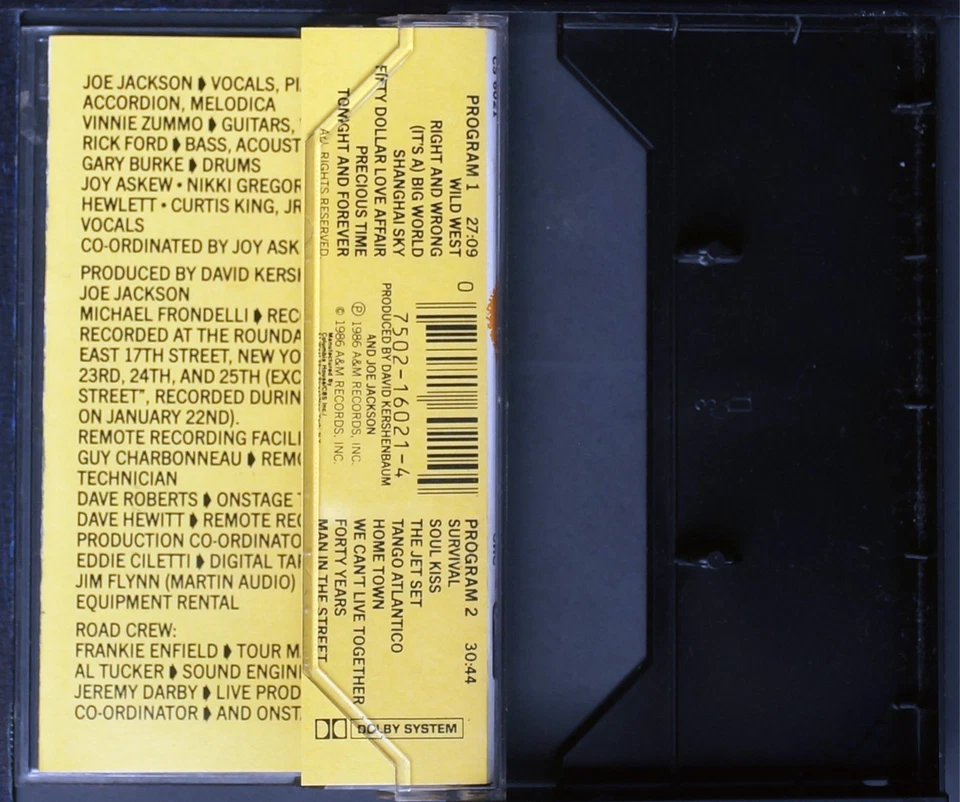 Joe Jackson - Big World - MC Cassette [NH16050] USA - Image 2 of 4