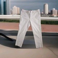 Michael Kors Men's Beige Slim Fit Chino Straight Leg Trousers Pants Sz. 34W 30L