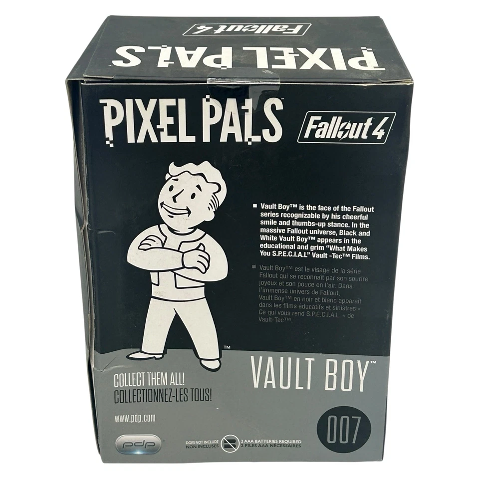 PDP Pixel Pals Bethesda Fallout 4 Vault Boy 007 Light Up Figure Display New - Image 3 of 4