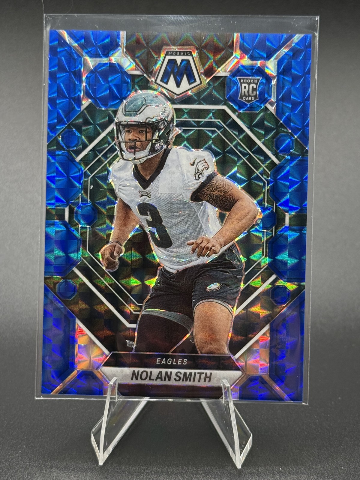 2023 Panini Mosaic - Rookies Nolan Smith #353 Blue Mosaic Prizm /99 (RC)