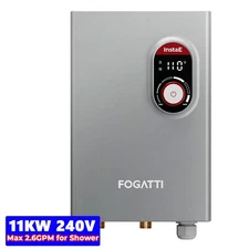 FOGATTI 11KW Tankless Water Heater Electric, Whole House Instant Hot Boiler 240V
