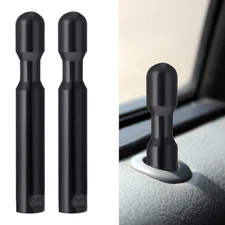 2Pcs Car Door Lock Knobs, Auto Interior Door Lock Bolt Pin Covers for F-150, Bla