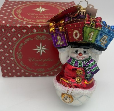 Christopher Radko Ornament Snow The Year 2014 1017333 New In Box