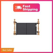 Bingguz Retractable Baby Gate, Black 33" x 55"