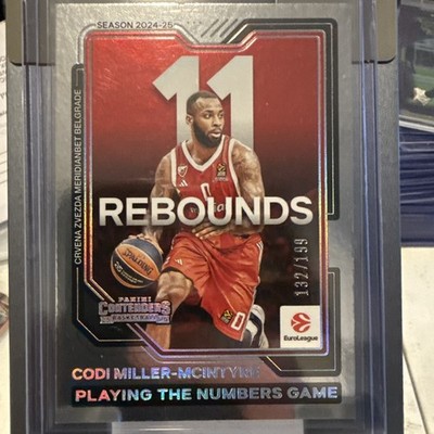 2025-26 Contenders EuroLeague The Numbers Game SILVER /199 Codi Miller-McIntyre
