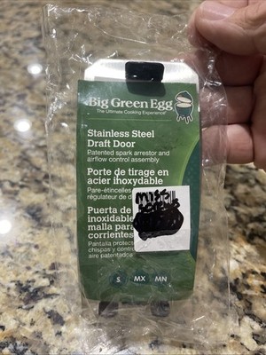 Big Green Egg Grill Factory Stainless Steel Draft Door For S, MX, MN 201331 Read
