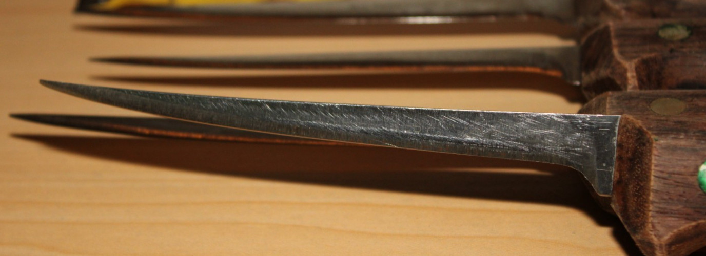 Vintage R.H. Forschner Co. Set of 6 Knives with Wooden Handles