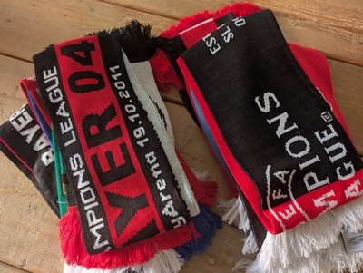 FAN-SCHALS BAYER LEV. v. 2011-2016, CL + EL - 10 Stück, wie neu! Details im Text
