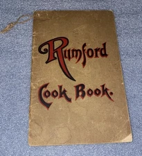 Antique c.1910 Rumford Chemical Baking Powder Cookbook Recipe Book Fannie Farmer
