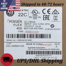 NEW AB 22C-D060A103 Powerflex 400 AC Drive 40HP Surplus SEALED US Free Tax