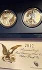 2012-S American Silver Eagle Reverse Proof 2 Coin Set US Mint Box + COA