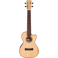 Cordoba 24T-CE Spruce Spalted Maple Cutaway Tenor Acoustic-Electric Ukulele