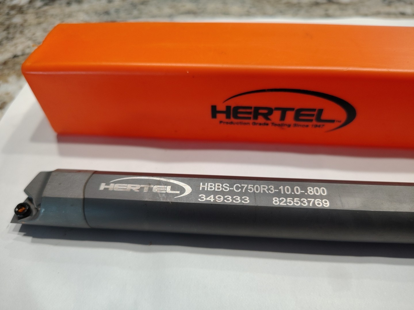 Hertel 3/4" Solid Carbide Boring Bar Trigon 80 Deg. Pocket 10" OAL Thru Coolant