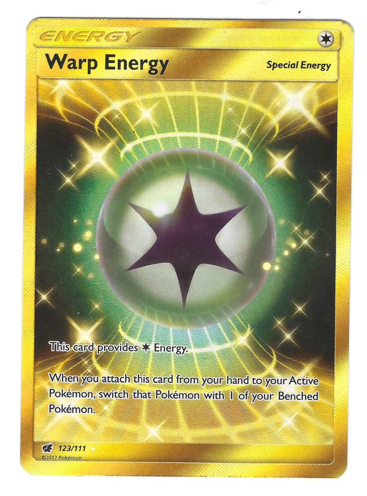 Pokémon TCG: Warp Energy (Secret) - 123/111 - S&M Crimson Invasion - NM