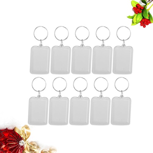 20PCS Portachiavi Cornice Vuota Trasparente Inserto Foto Split Portachiavi