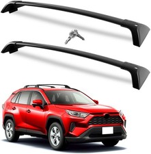 Lockable Roof Rack Cross Bars 260lbs Compatible with Toyota RAV4 2019-2025,He...