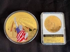 Statue of Liberty Commemorative Medallion Coin Gold Ton+THE AMERICAN SPIRIT 9/11