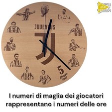 Orologio Da Parete Ufficiale Juventus – Diametro 30cm – Movimento Silenzioso Continuo – Bianco E Nero