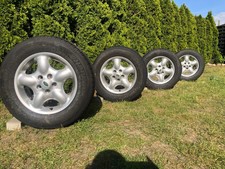4x Alufelge 16 Zoll 6.0" 5x114.3 46ET Glanz Silber Land Rover I Freelander