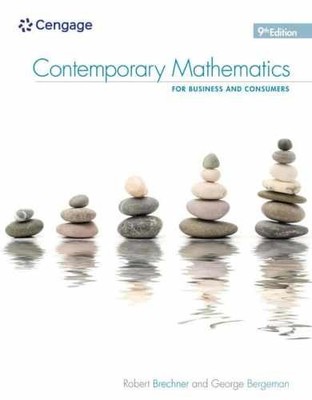 Contemporary Mathematics - Paperback, by Brechner Robert; Bergeman - Very Good