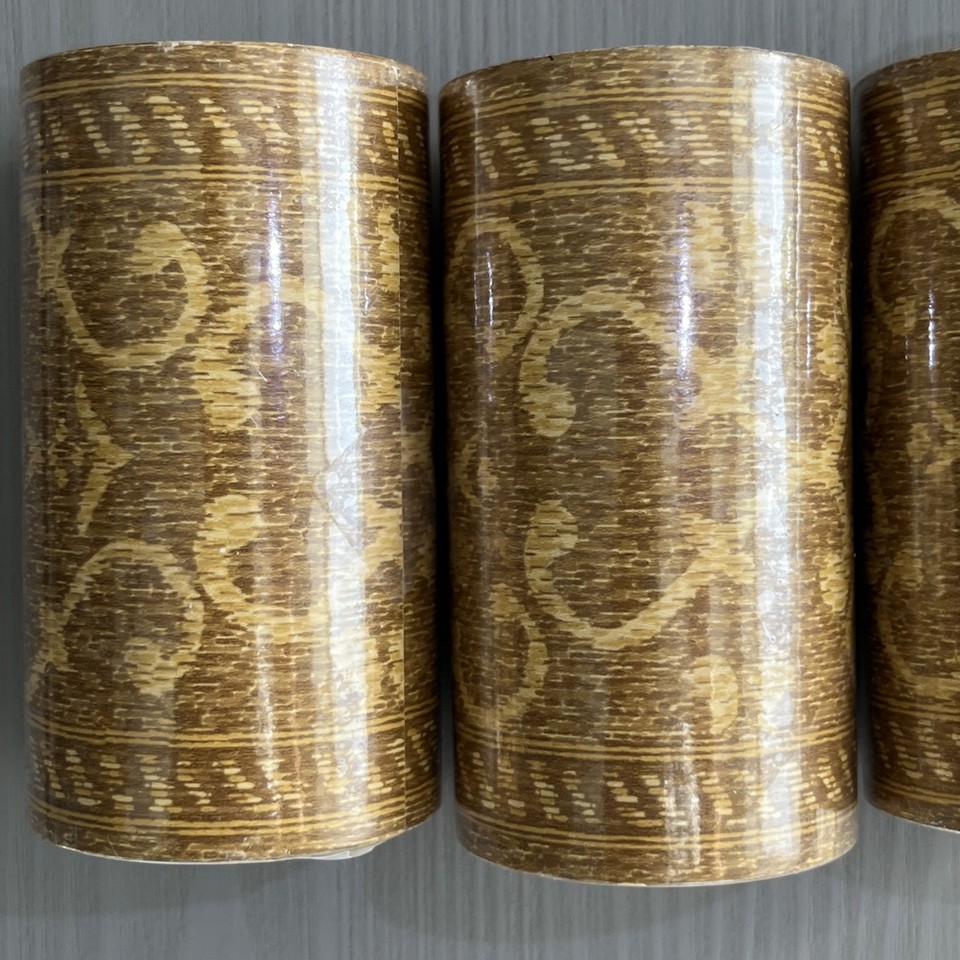 3 x VINTAGE 90’s LAURA ASHLEY HOME WALLPAPER BORDER FAMLEY DARK GOLD ...