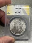 1884-O New Orleans Morgan Silver ANACS MS 64 Very Sharp Cartwheel Luster