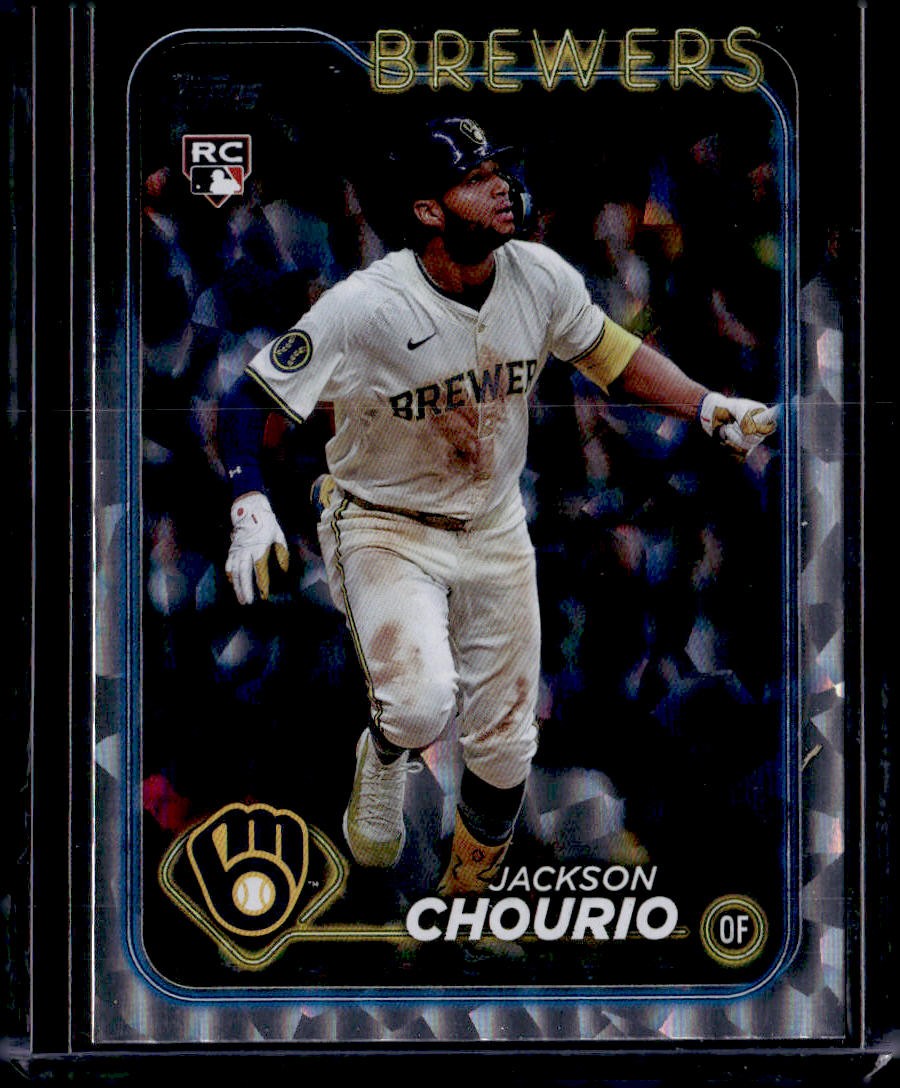 2024 Topps Update Jackson Chourio Silver Crackle Foilboard #US240 RC