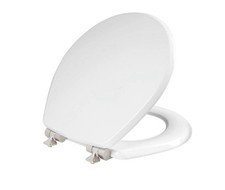 MAYFAIR 826NISL 000 Benton Toilet Seat With Brushed Nickel Hinges