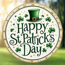 2D Vintage Round Metal Sign St. Patrick'S Day Rustic Homes Bars Wall Decoration