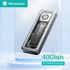 Yottamaster M.2 NVMe USB4 SSD Enclosure 40Gbps Case Compatible Thunderbolt 3/4