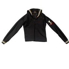 WWII US Navy Wool Crackerjack Sailor Jumper Navy Blue Uniform Top Men's Small