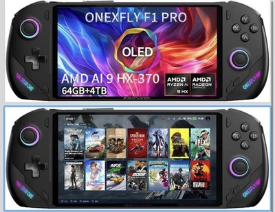 ONE XPLAYER ONEXFLY F1 PRO AI 9 HX370 OLED 64GB RAM 4TB SSD AMD 