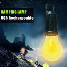 USB Rechargeable Hanging LED Bulb Light Portable Outdoor Camping Emergency Lamp
