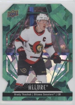 2022-23 Upper Deck Allure Green Rainbow Die-Cut 17/99 Brady Tkachuk #69 4z8