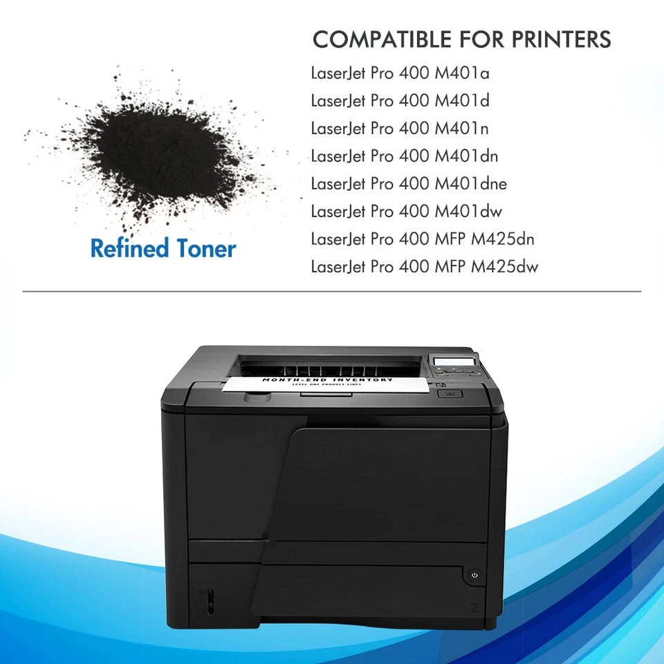 Tóner 10PK negro CF280X compatible con HP 80X LaserJet Pro 400 M401n MFP M425dn Foto 3 de 4