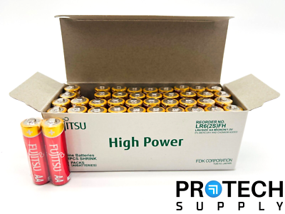 #ad 40 Pack Fujitsu AA Batteries High Power LR6 Alkaline NEW with WARRANTY $19.00