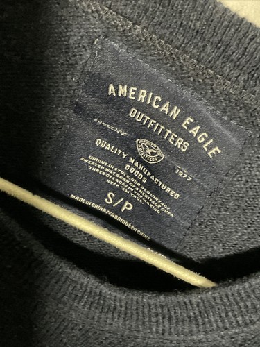 AMERICAN EAGLE NAVY BLUE Two Tone PULL OVER SWEATER SIZE SMALL - Bild 2 von 3
