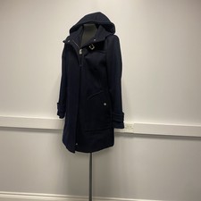 Cole Haan Navy Coat Hood Us 6 Wool Blend Hood School Uniform Winter Women’s