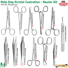 Dog Scrotal Castration Neuter Kit – German Grade Veterinary Surgical Instruments