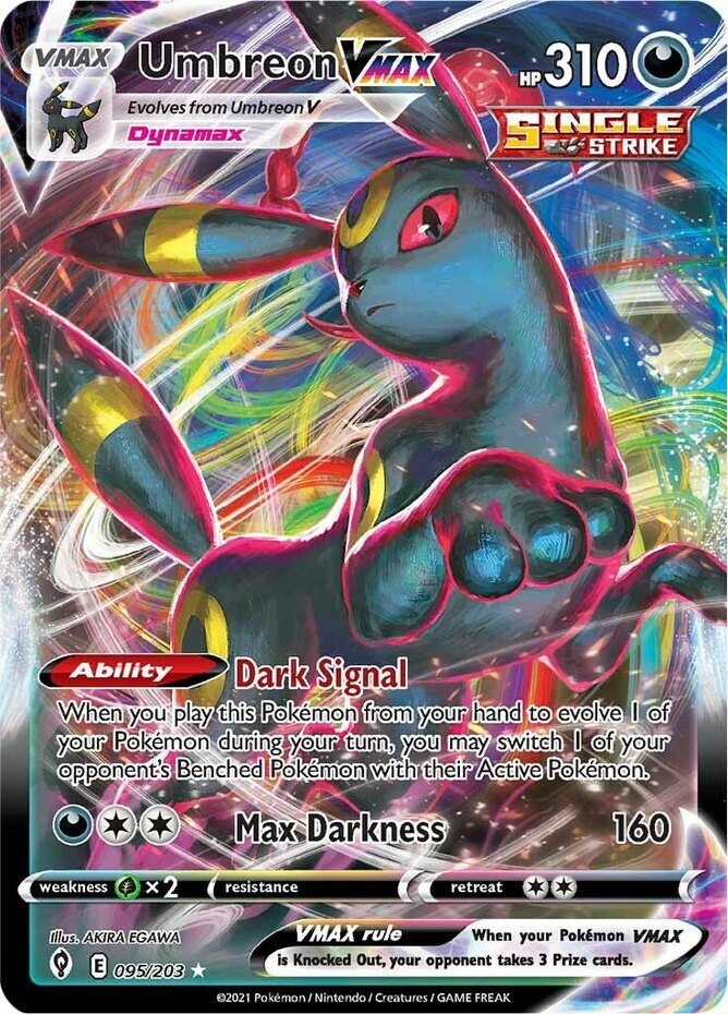 1x Umbreon VMAX - 095/203 - Ultra Rare NM-Mint Pokemon SWSH07