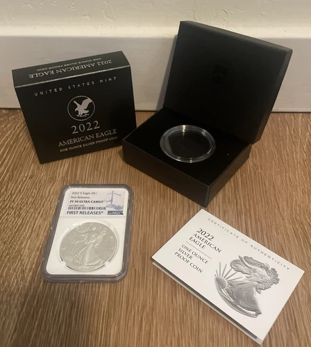 2022 S Proof Silver Eagle NGC First Release PF-70 Ultra Cameo & OGP