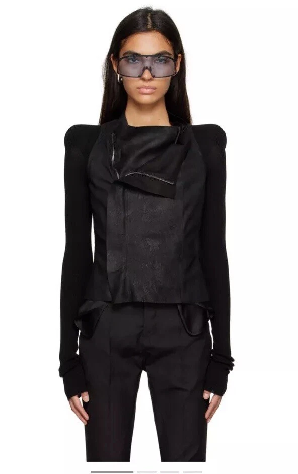 Chaqueta Rick Owens Cobra Negra Nueva sin Etiquetas $1900 Foto 4 de 4
