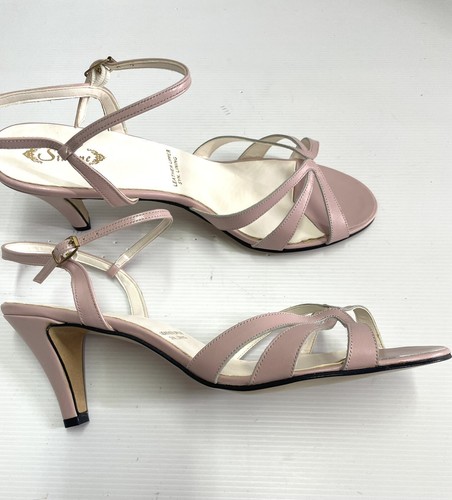 Simone Leather Sling Back Strappy Heel Slide Shoes NWOB Size 9.5 40.5 Pink. - Picture 4 of 10