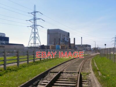 PHOTO  HEYSHAM THE RAIL LINE INTO THE NUCLEAR POWER STATION.