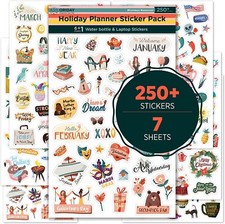 Happy Holiday Seasonal Planner Stickers - 500 Cute Stickers for Daily Planners